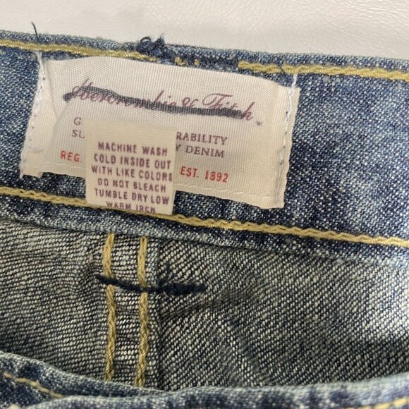 Abercrombie & Fitch Flare Jeans Womens 4 Distressed Cotton Vintage Baggy New - Picture 9 of 13